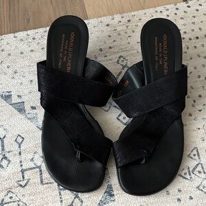 Donald J. Pliner Black Crisscross Sandals